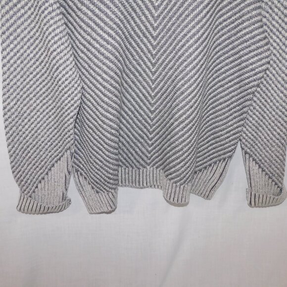 Banana Republic Womens XL Gray Jacquard Chevron Stripes cotton Sweater - Picture 12 of 12